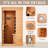 1-Person Infrared Sauna – Compact Hemlock Wood Indoor Dry Sauna with 4 Heater Panels, Bluetooth Speaker, Tempered Glass Door – Easy to Use and 110V