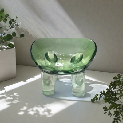 Fauteuil éléphant de luxe en résine transparente