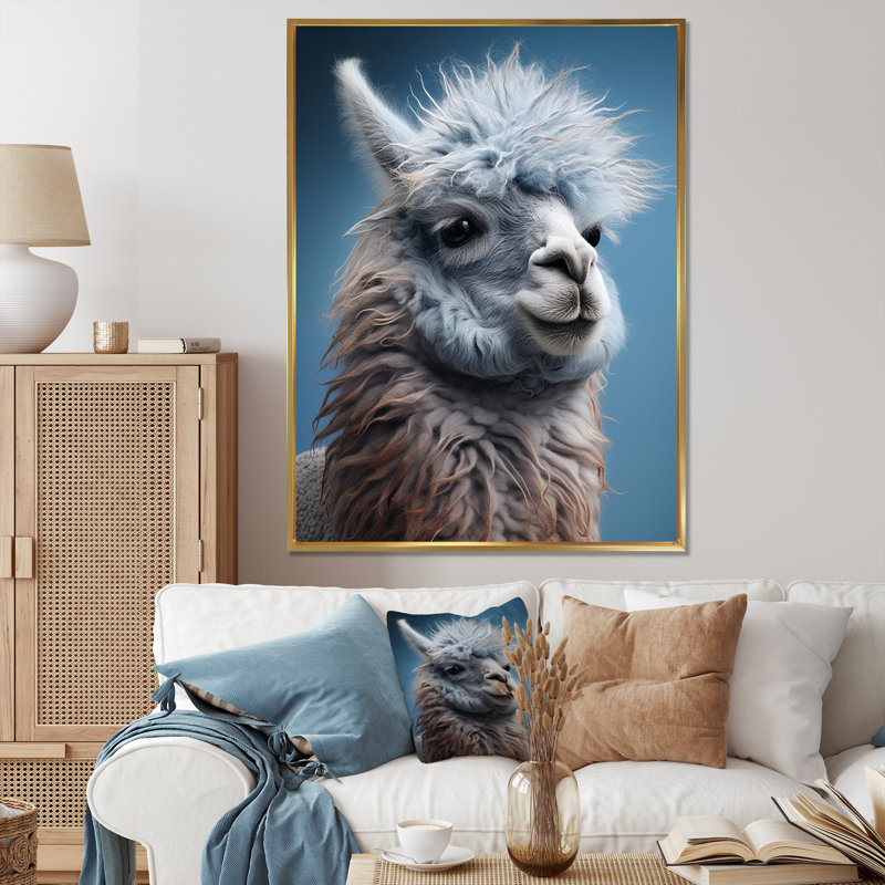 Alcapas Whispering II - animaux, art mural sur toile, Cadre flottant doré, H 44 po x l 34 po x P 1,5 po