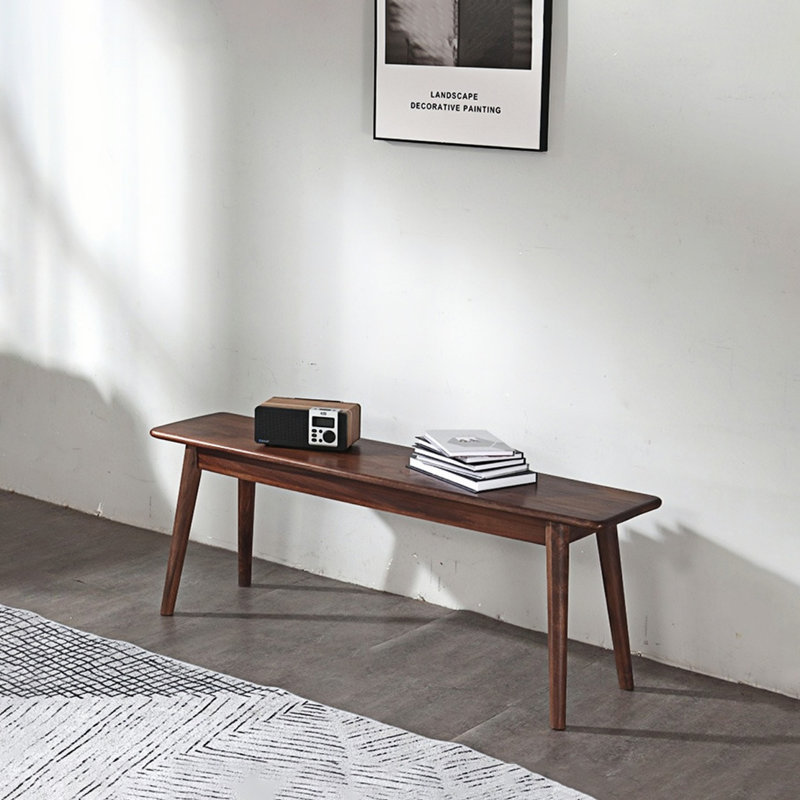 Banc en bois massif Nourudeen, H 16,92 po x l 51,18 po x P 11,02 po