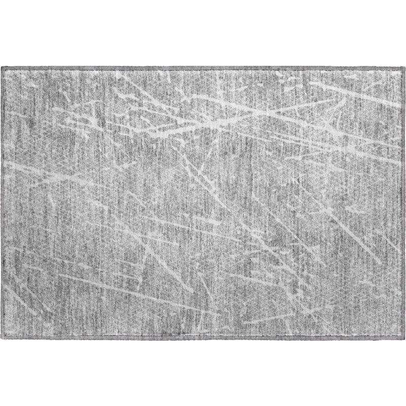 Premium Machine Washable Cerrito Gray Rug, Rectangle 1'8" x 2'6"
