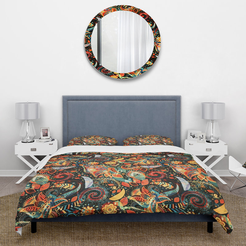 Traditional Paisley Duvet Cover, Twin Duvet Cover + 1 Sham