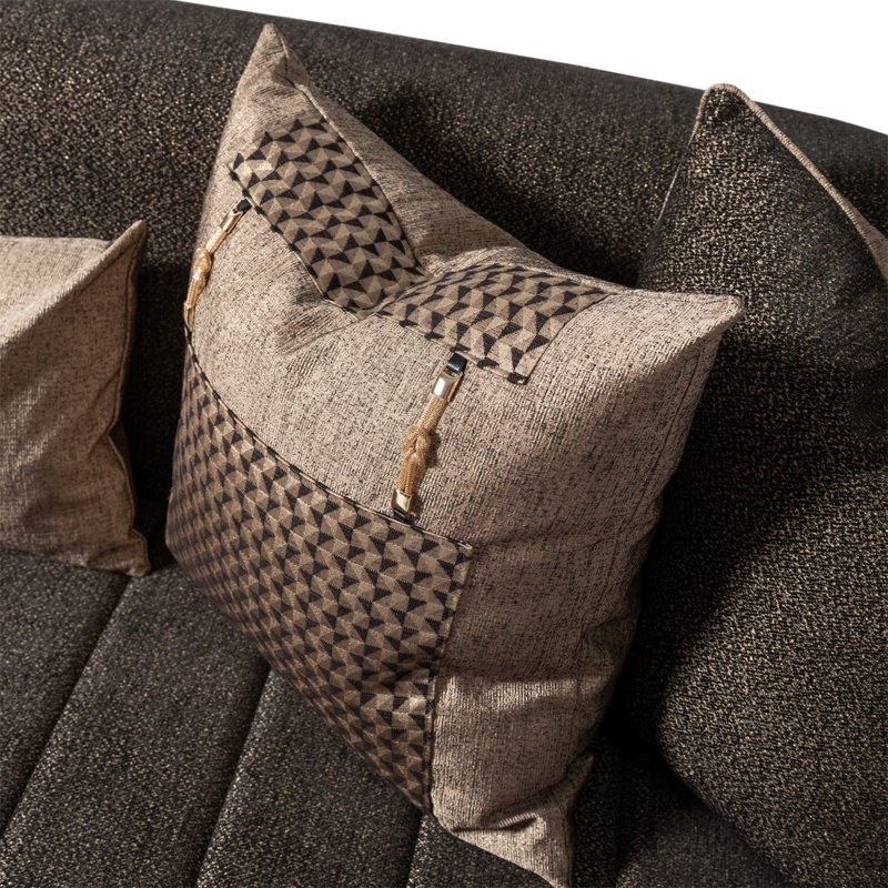 Lisbon 98'' Chenille Round Arm Sofa, Onyx Chenille
