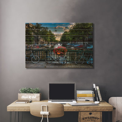 " Netherlands Amsterdam Canal Bikes " Print