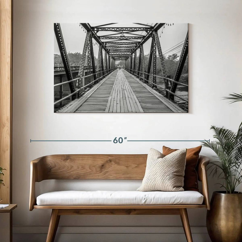 Lilie, pont commémoratif de paiement, BW, H 30 po x l 45 po