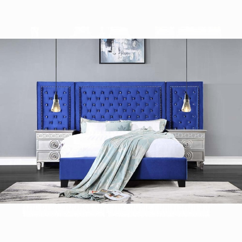 Grand lit Damazy, Bleu, Grand