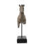 Statue cheval antique 14 x 4,5 x 17 po sur pied