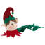 16" Plush Red And Green Elf Christmas Tree Topper Unlit