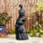 Outdoor Fountains with LED Lights - 39.75"H Modern Abstract 5-Tiered Female Figure Resin Water Feature for Garden & Patio