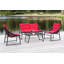 Ensemble de conversation avec canapé en rotin 4 pièces et coussins Larose-31777863-31777865