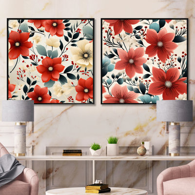 Bainbridge - Floral Square Collage Set Of 2