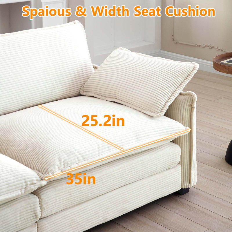 Kaoruko Comfortable Single Deep Seat Sofa With One Pillow, Suitable For Living Room And Bedroom, Club Multiple Occasions