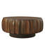 Table basse ronde en bois massif sculpté-671315566