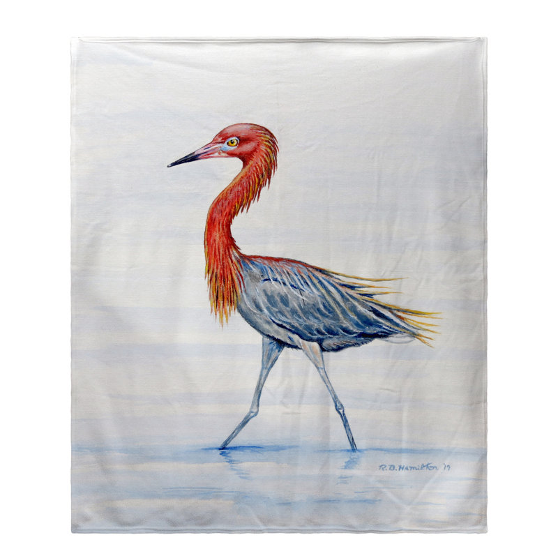 Jeté aigrette rougeâtre 