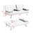67-inch Leather Multifunctional Double Folding Sofa Bed with Coffee Table for Office Use-1135464888