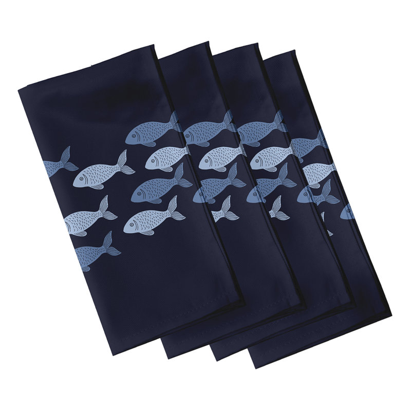Sudie Polyester Square Napkin, Navy