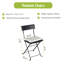 Chaise de patio pliante avec coussin