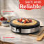 Gourmia 12” Electric Crepe Maker, Nonstick With Temperature Control, Indicator Lights, Spatula And Batter Spreader