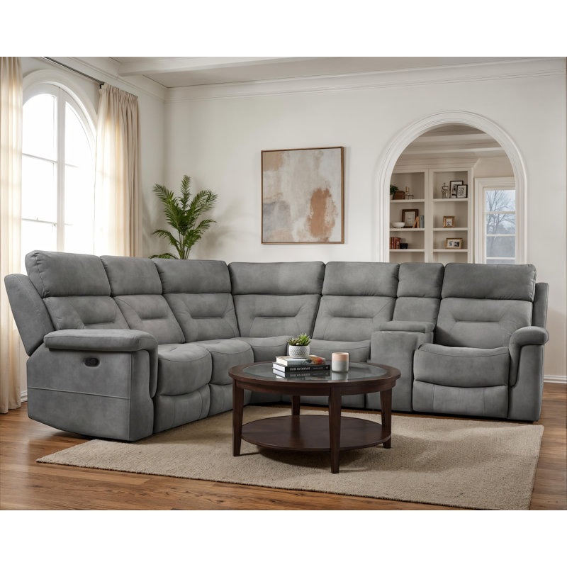 Grayson 107" Modular Reclining Sectional with Storage Console