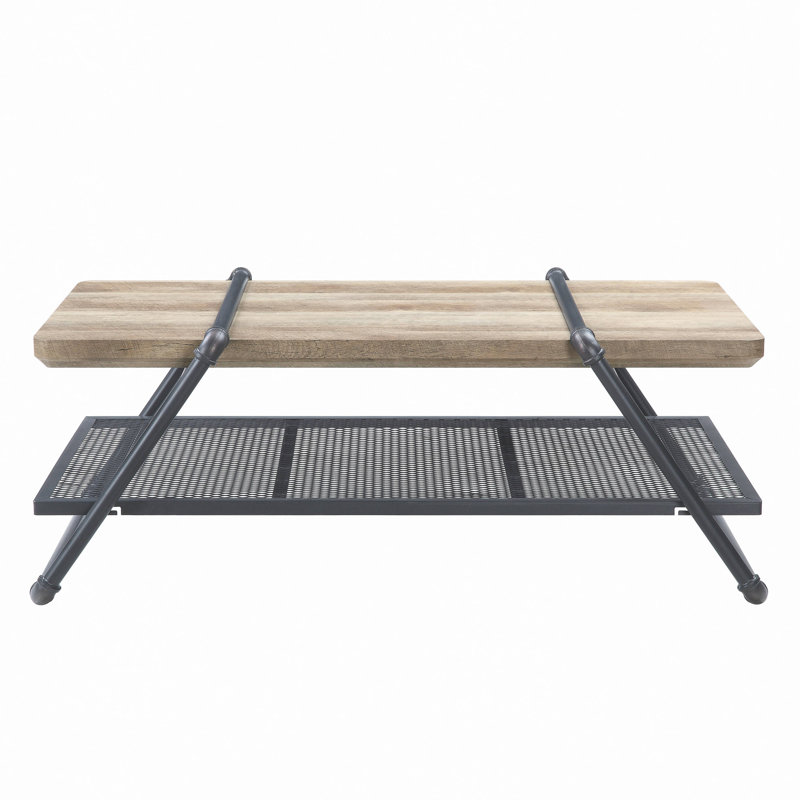Table basse en chêne et gris sable
