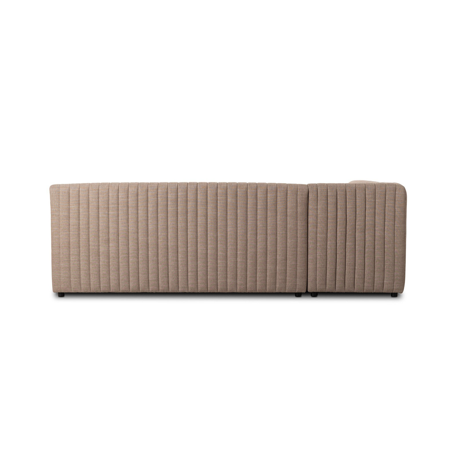 Brandt Modular Upholstered L-Sectional, Cream Polyester, 31.5" H x 91.5" W x 66.5" D