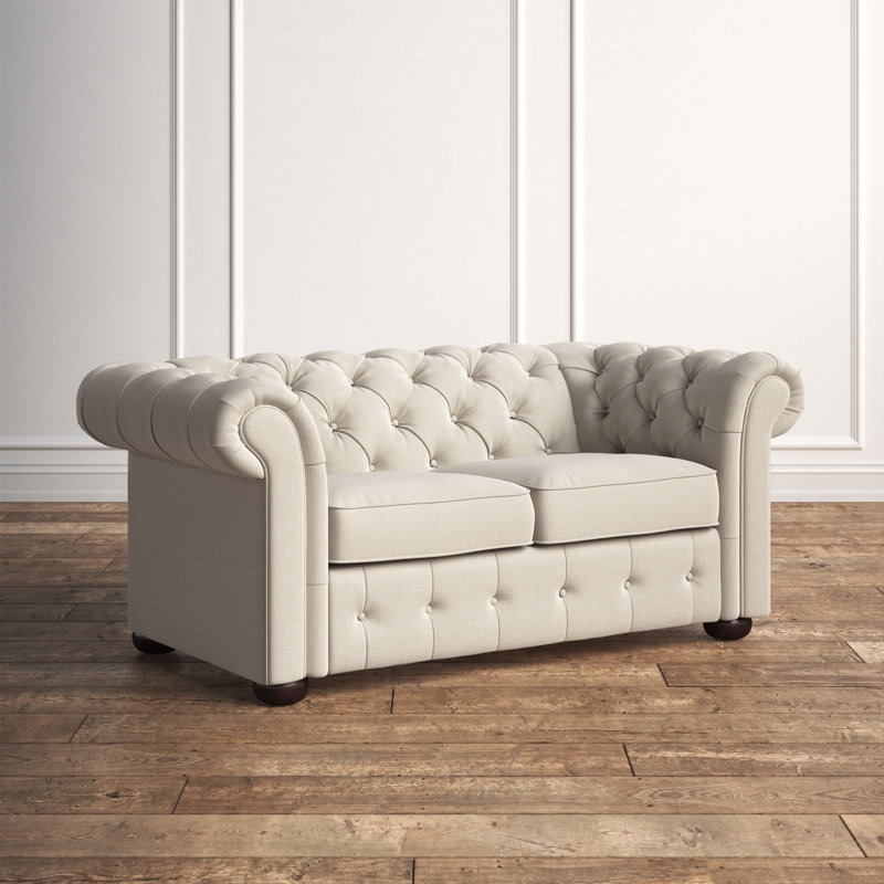 Huskins Upholstered 68.4'' Loveseat, Beige Linen