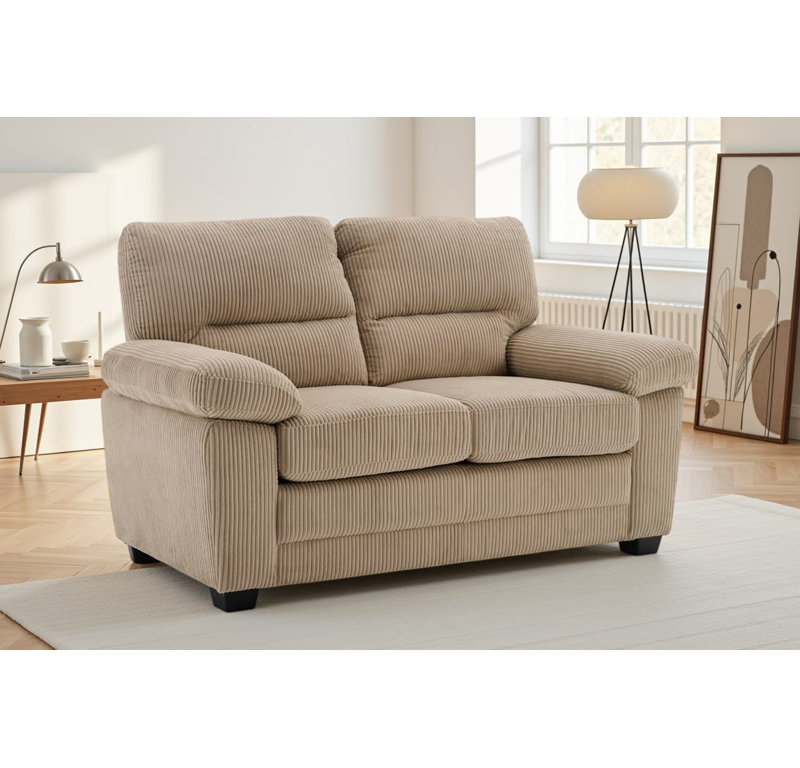 Sofa, Beige Corduroy, 2