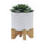 Jardinière 5 "avec support, blanc