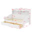 Lit de jour avec tiroirs de rangement, lit de jour en bois avec tablettes de rangement à 3 niveaux-1401868575