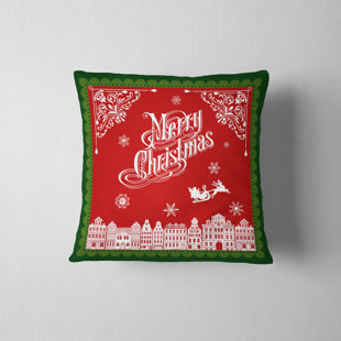 Merry Christmas Holiday Pillow Cover