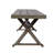 Modern Outdoor Aluminum Dining Bench, Dark Gray