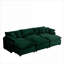 Canapés modulaires | Ensemble de canapé modulaire surdimensionné moderne en forme de L | For Living Room | Vert forêt | Velours côtelé