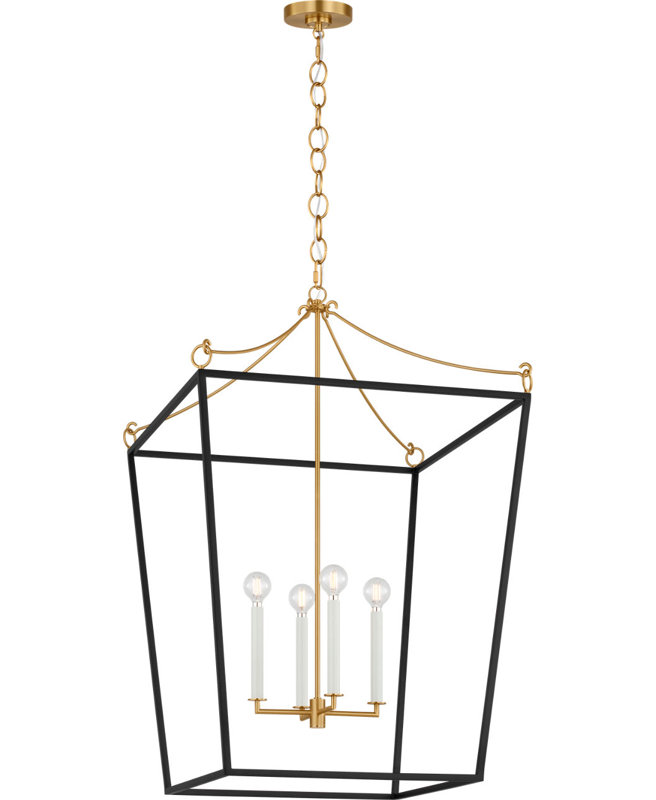 Carlyle Lantern, Midnight Black, 4, 102.75" H x 24.38" W  x 24.38" D