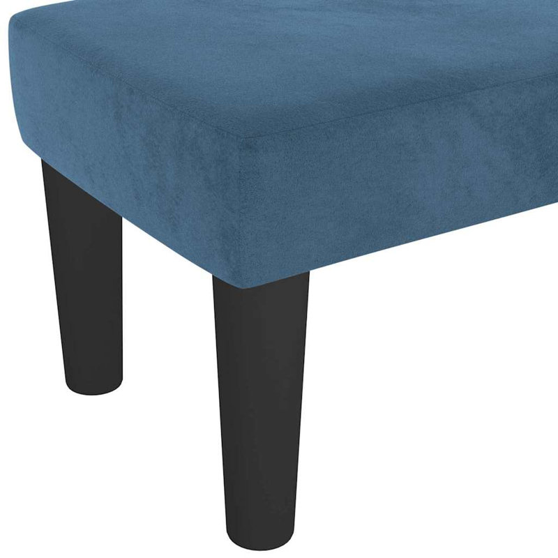 Upholstered Bench, 30 cm H x 100cm W x 30cm D, Dark Blue