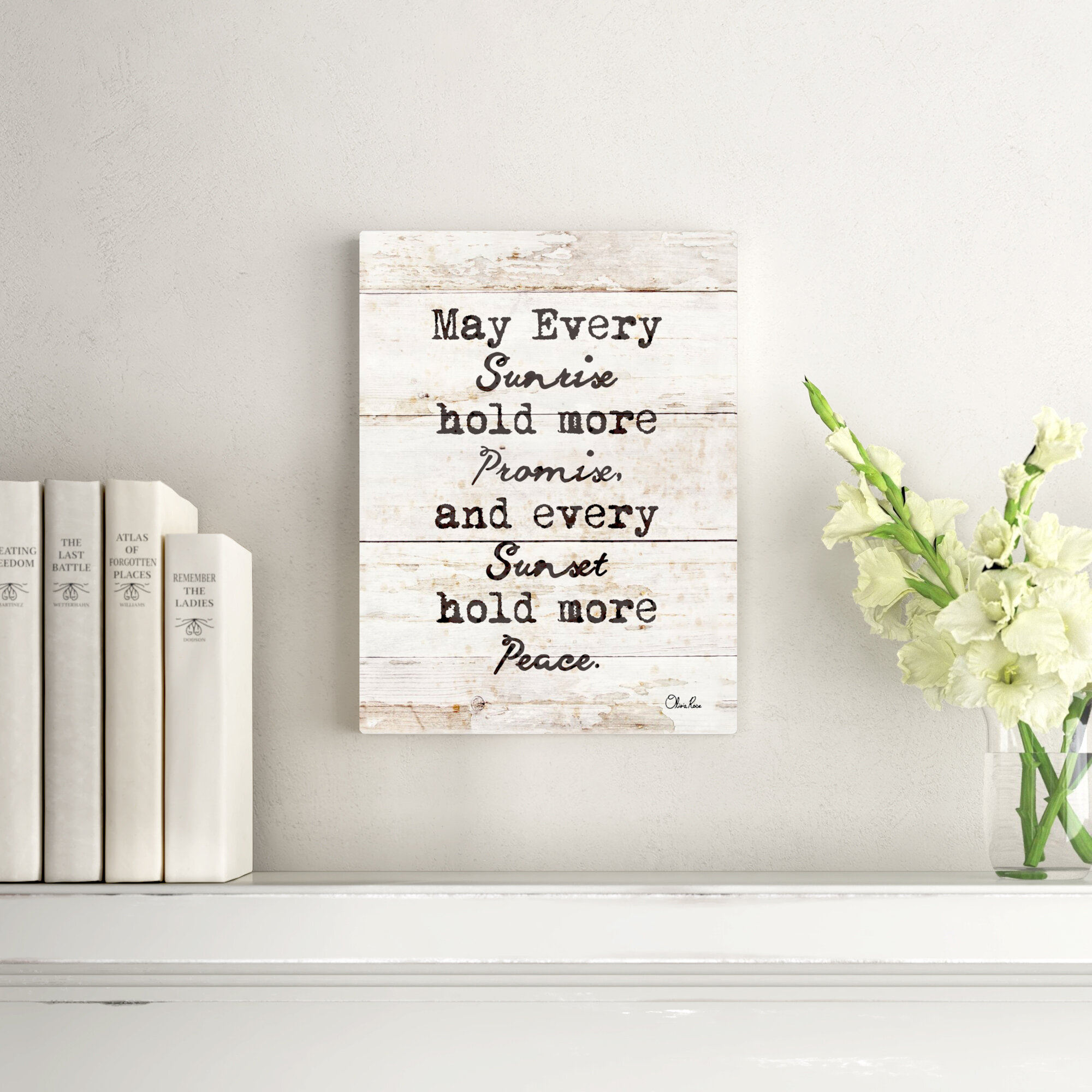 Every Sunrise and Sunset - Wrapped Canvas Textual Art Print Size: 16 H x 12 W x 1.5 D