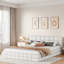 Lit plateforme tapissier avec tissu en velours-107968604