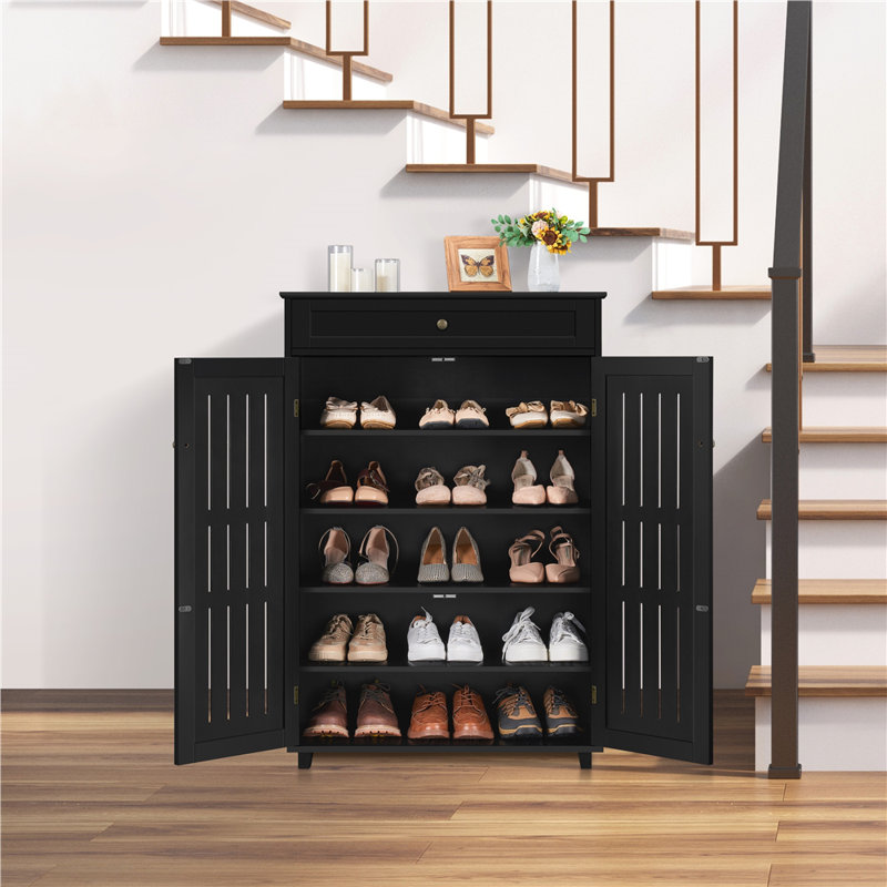  18 Pair Shoe Storage, Black