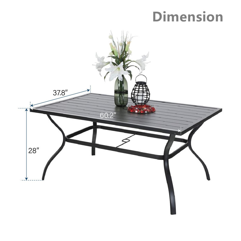 Alyah 6 - Person Patio Dining Set with Rectangular Table