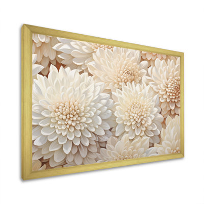 " Pure White Chrysanthemums Mosaic I "