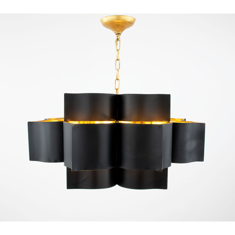 Lana 8 - Light Chandelier, Gold/Black