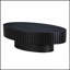Table basse ovale moderne fabriquée à la main, 111 cm (43,7 pouces), pied central robuste pour petits espaces de vie et chambres à coucher-493024500-493024266
