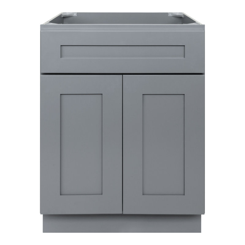 Base de meuble-lavabo simple 24 po seulement, Gris colonial
