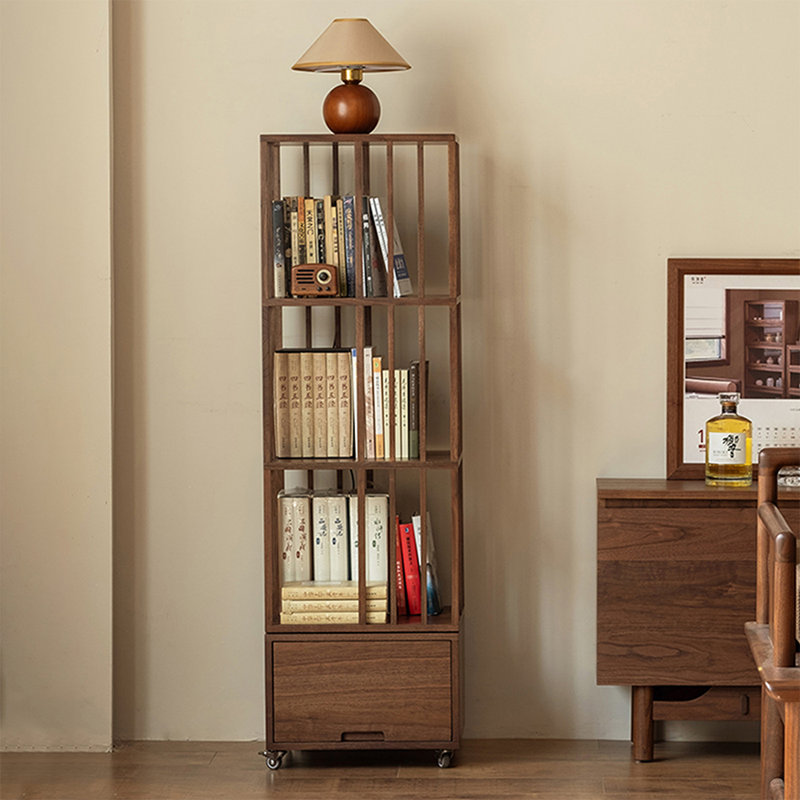 Bibliothèque standard en bois massif Nut-Brown