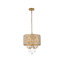 Lustre cylindrique unique à 4 lumières avec accents de cristal Armenio-386606034-387280258-386606035