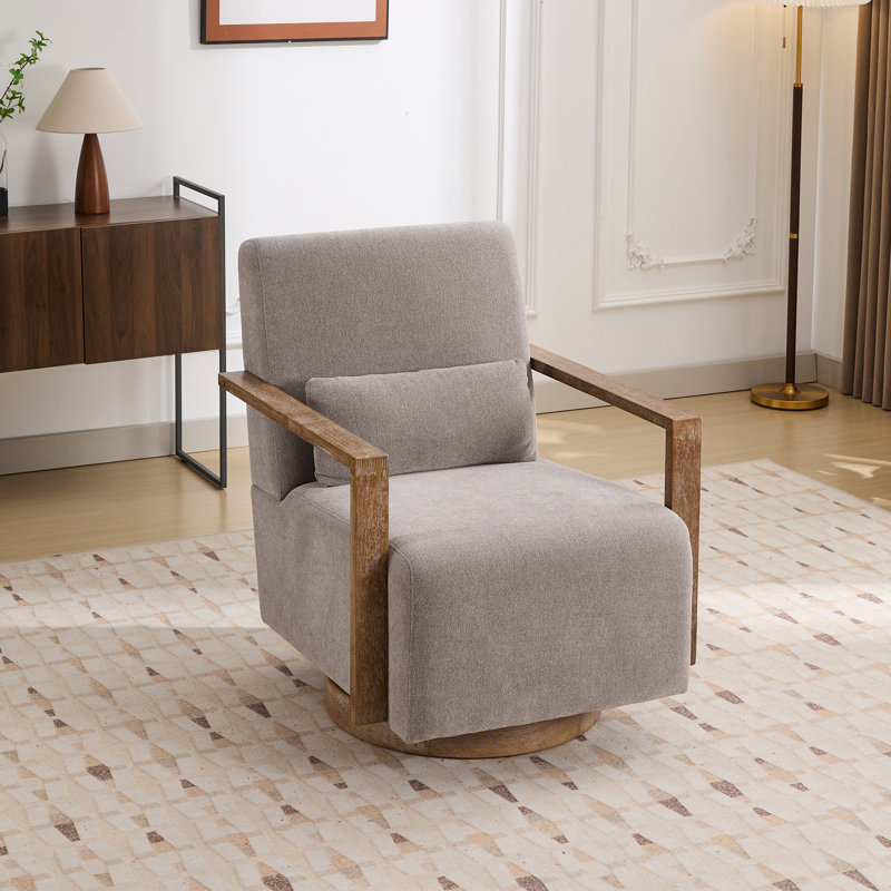 Fauteuil Ahmid, Polyester gris