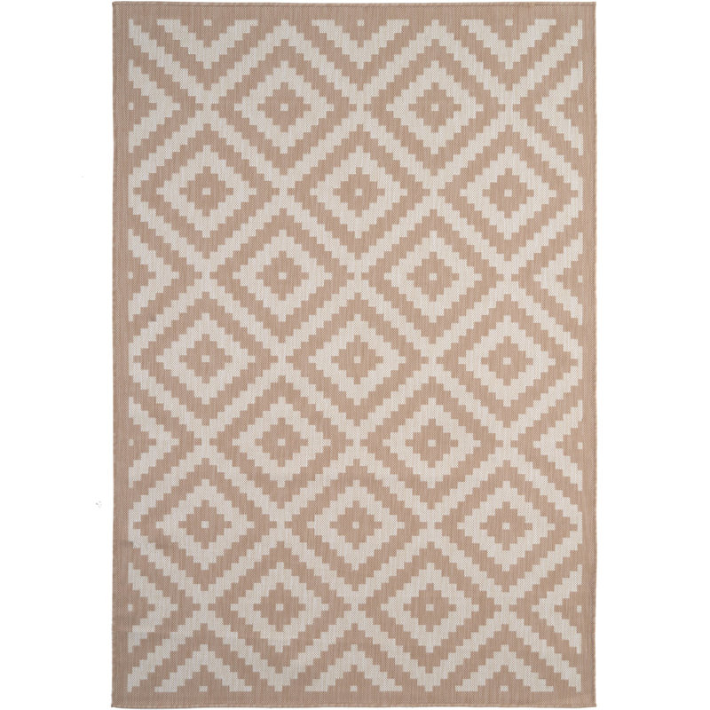 Ecology Collection Geometric Indoor / Outdoor Area Rug, Rectangle 120 x 170cm