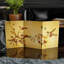 2 ft. Short Double Sided Plum Tree Canvas Folding Screen