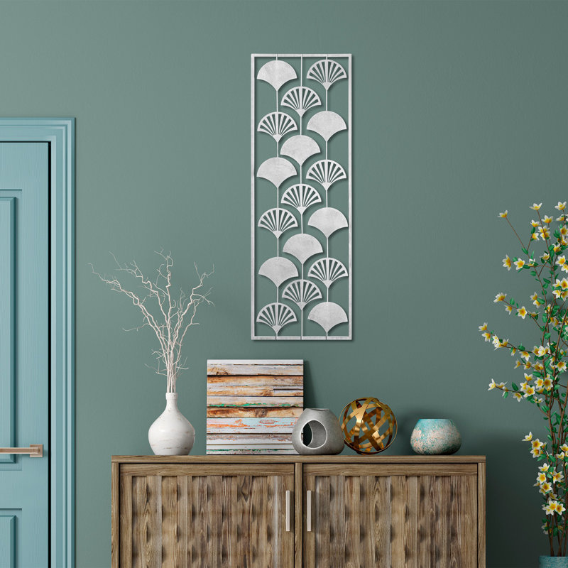 Handmade Decorative Metal Wall Accessory, 12.6 x 35.4 inches | 100% Metal, Thickness: 0.06 inches | Unique Hand-Painted Design, Perfect for Home Decor | Versatile Wall Hanging with Distinctive Color Variations