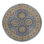Hand-Knotted High-Quality Blue and Gold Round Area Rug