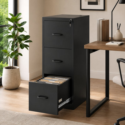  Koamalu 15'' Wide 3 -Drawer Metal File Cabinet Vertical Home Office Cabinet